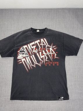 Vintage Metal Mulisha 100% Cotton Distressed Tee Shirt. Large